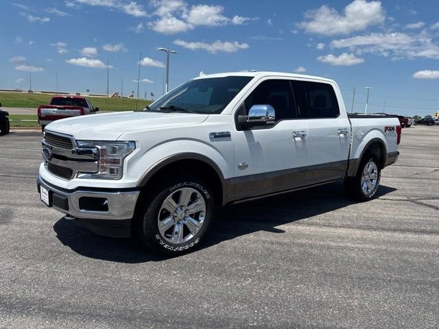 2020 Ford F-150 King Ranch in White Metallic — front three-quarter view