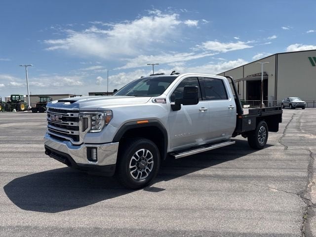 2022 GMC Sierra 3500HD SLE in Quicksilver Metallic — front three-quarter view