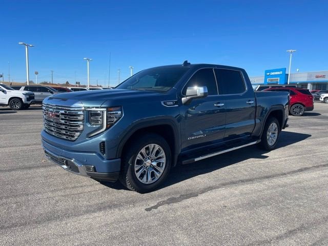 2024 GMC Sierra 1500 Denali in Downpour Metallic — front three-quarter view