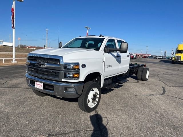 2023 Chevrolet Silverado MD Work Truck in Summit White — front three-quarter view