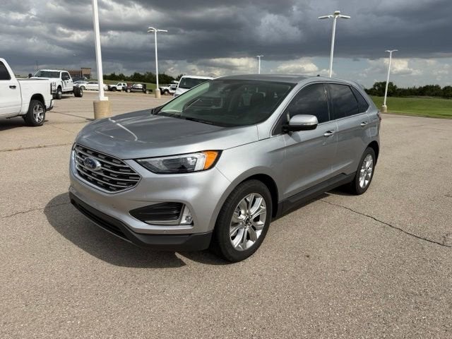 2024 Ford Edge Titanium in Silver Metallic — front three-quarter view