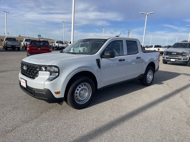 2025 Ford Maverick XL in Space White Metallic — front three-quarter view