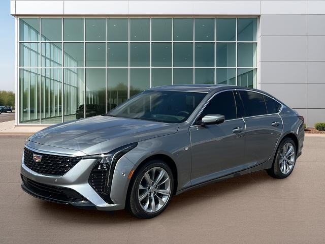 2026 Cadillac CT5 Premium Luxury in Argent Silver Metallic — front three-quarter view