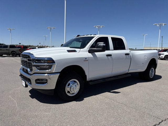 2026 RAM Ram 3500 RAM 3500 TRADESMAN CREW CAB 4X4 8' BOX in Bright White Clear-Coat Exterior Paint — front three-quarter view