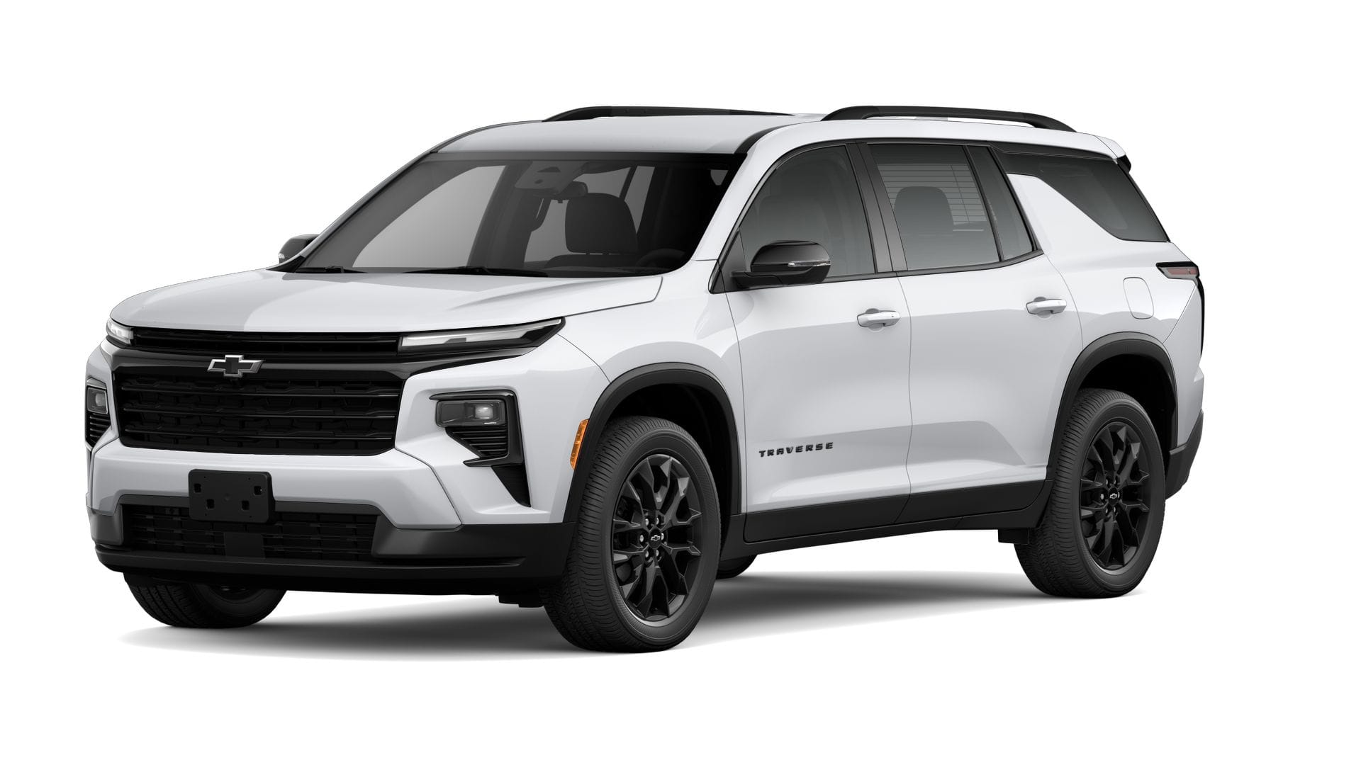 2026 Chevrolet Traverse LT in Polar White Tricoat — front three-quarter view