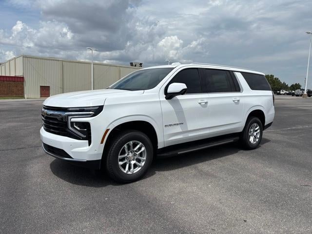 2026 Chevrolet Suburban LS in Summit White — front three-quarter view