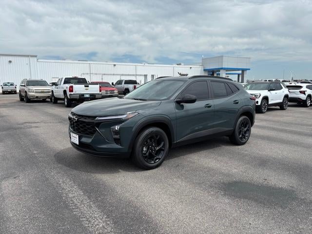 2026 Chevrolet Trax LT in Cypress Gray — front three-quarter view