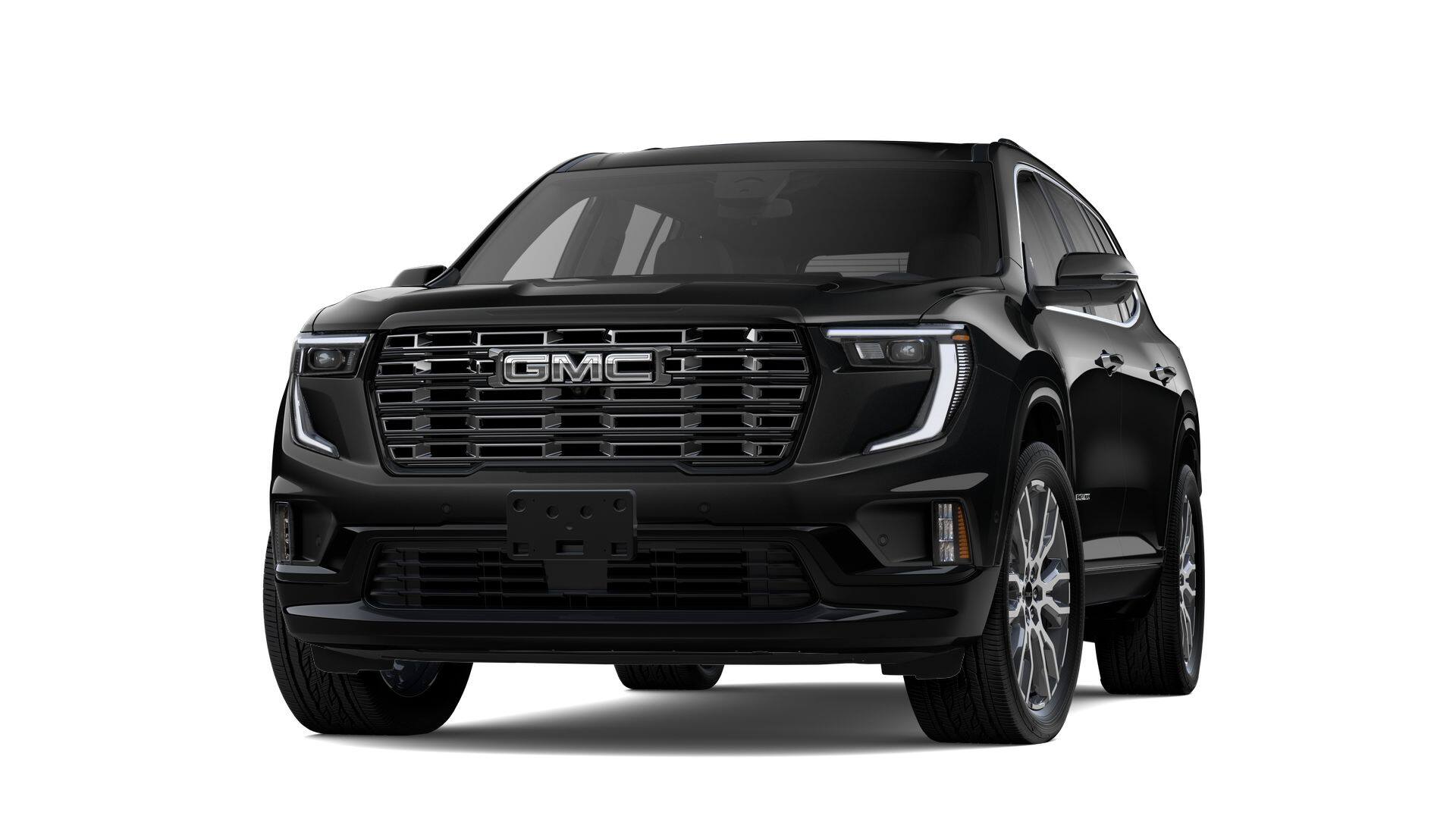 2026 GMC Acadia Denali Ultimate in Ebony Twilight Metallic — front three-quarter view