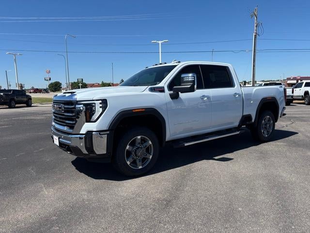 2026 GMC Sierra 2500 HD SLT in Glacier White Tricoat — front three-quarter view