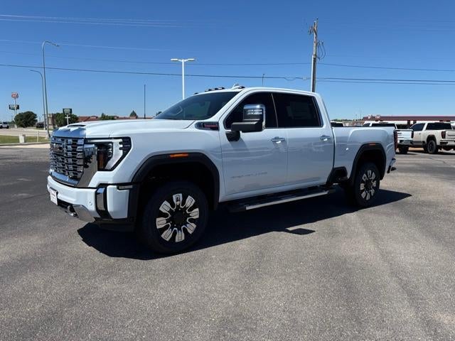2026 GMC Sierra 2500 HD Denali in Glacier White Tricoat — front three-quarter view