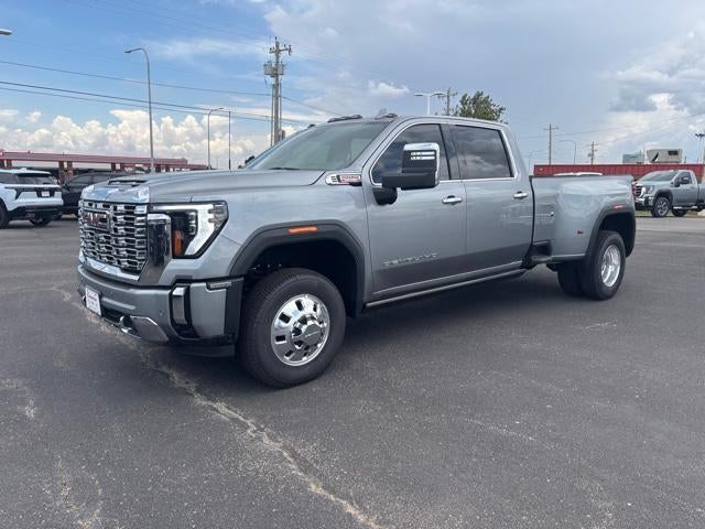 2026 GMC Sierra 3500 HD Denali DRW in Sterling Metallic — front three-quarter view