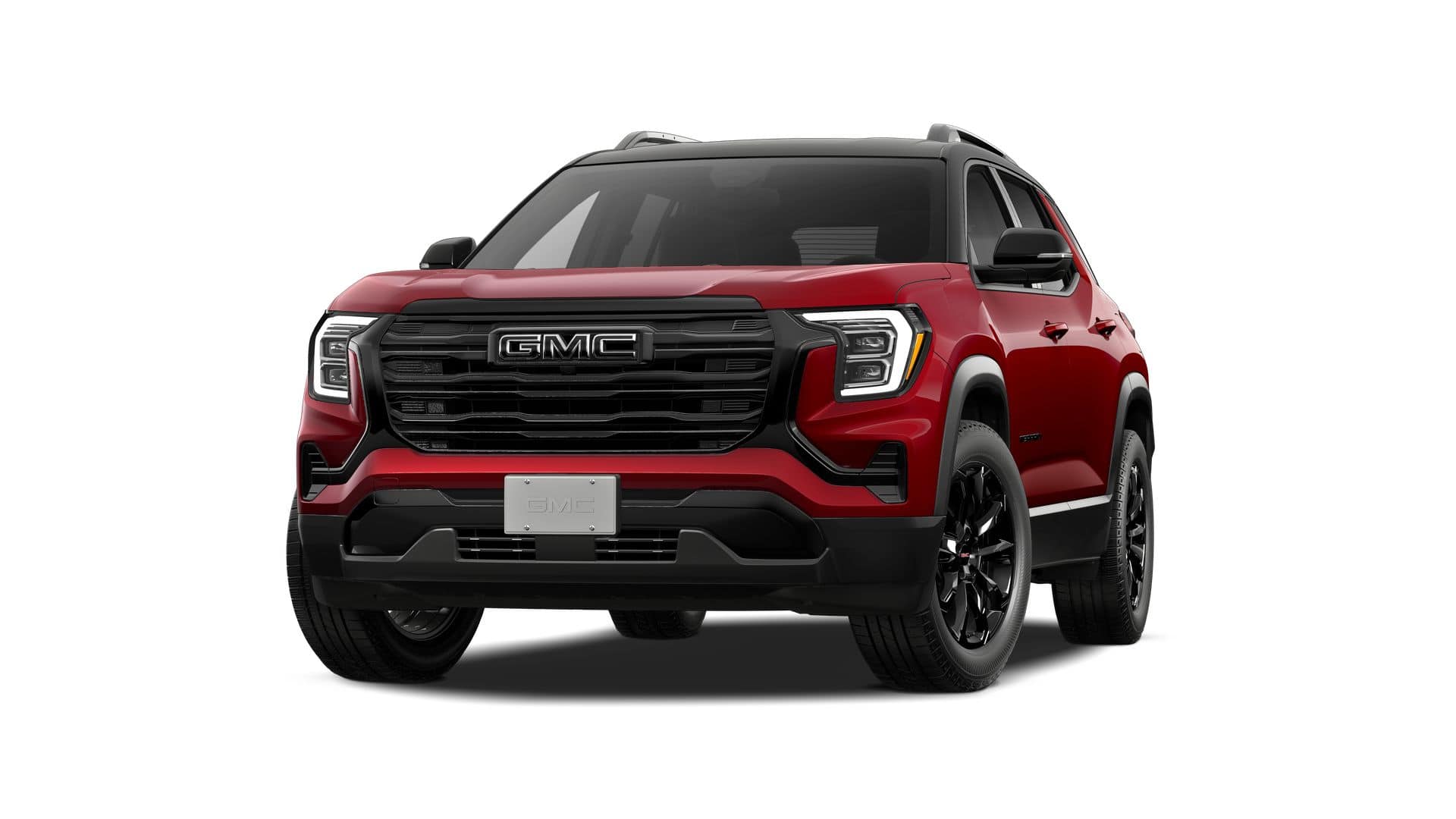 2027 GMC Terrain AWD Elevation in Volcanic Red Tintcoat — front three-quarter view